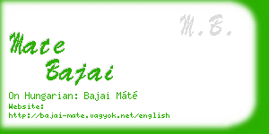 mate bajai business card